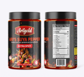 Arigold Suya Pepper - Extra Spicy- Aris Gold ExtraSpicy Jar